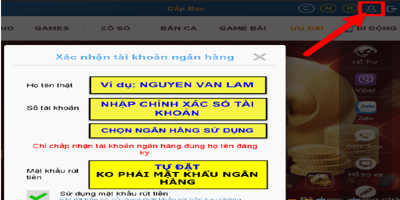 Bước 2: Điền toàn bộ thông tin theo biểu mẫu yêu cầu